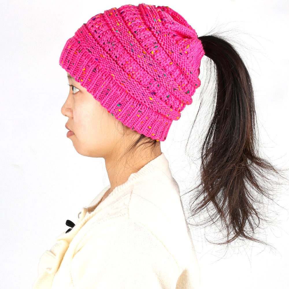 Wholesale Woolen Hat Ponytail Hat Knitted Hat